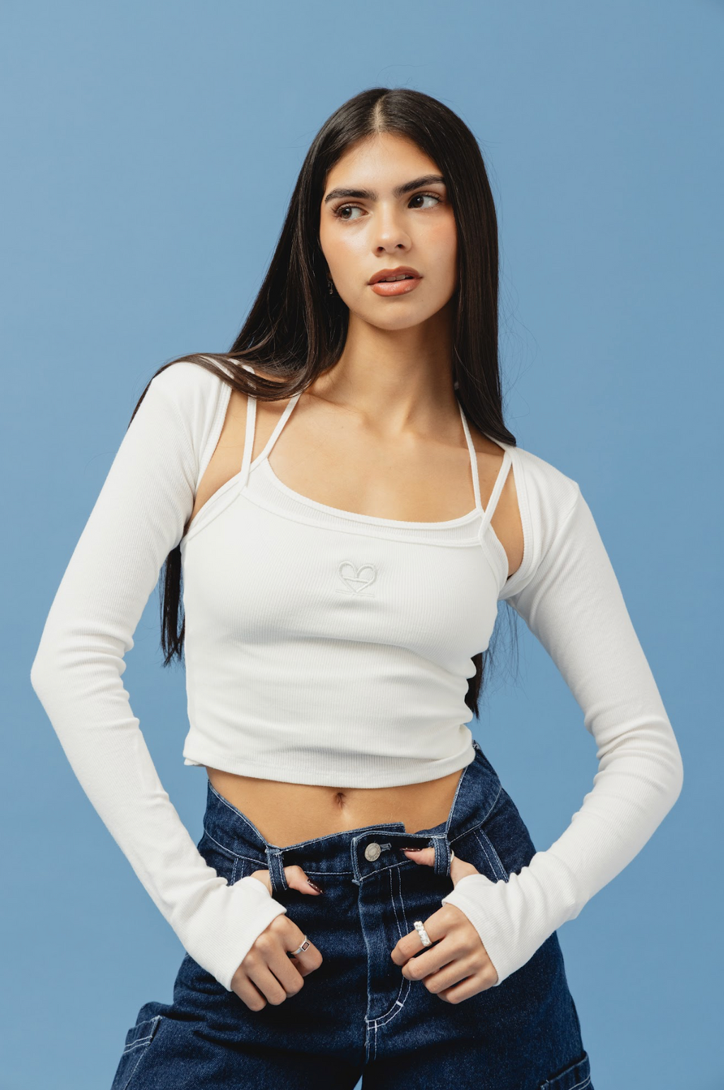 The Mary Kate & Ashley White Combo + sleeves