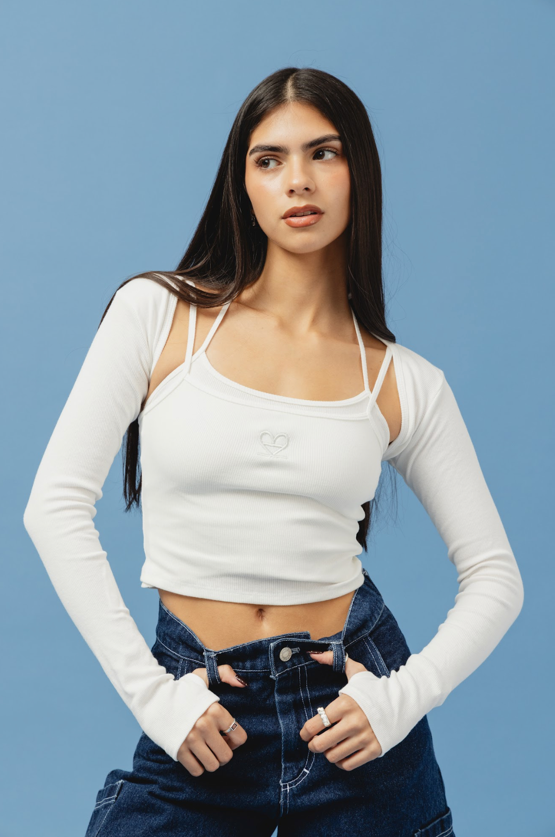 The Mary Kate & Ashley White Combo + sleeves