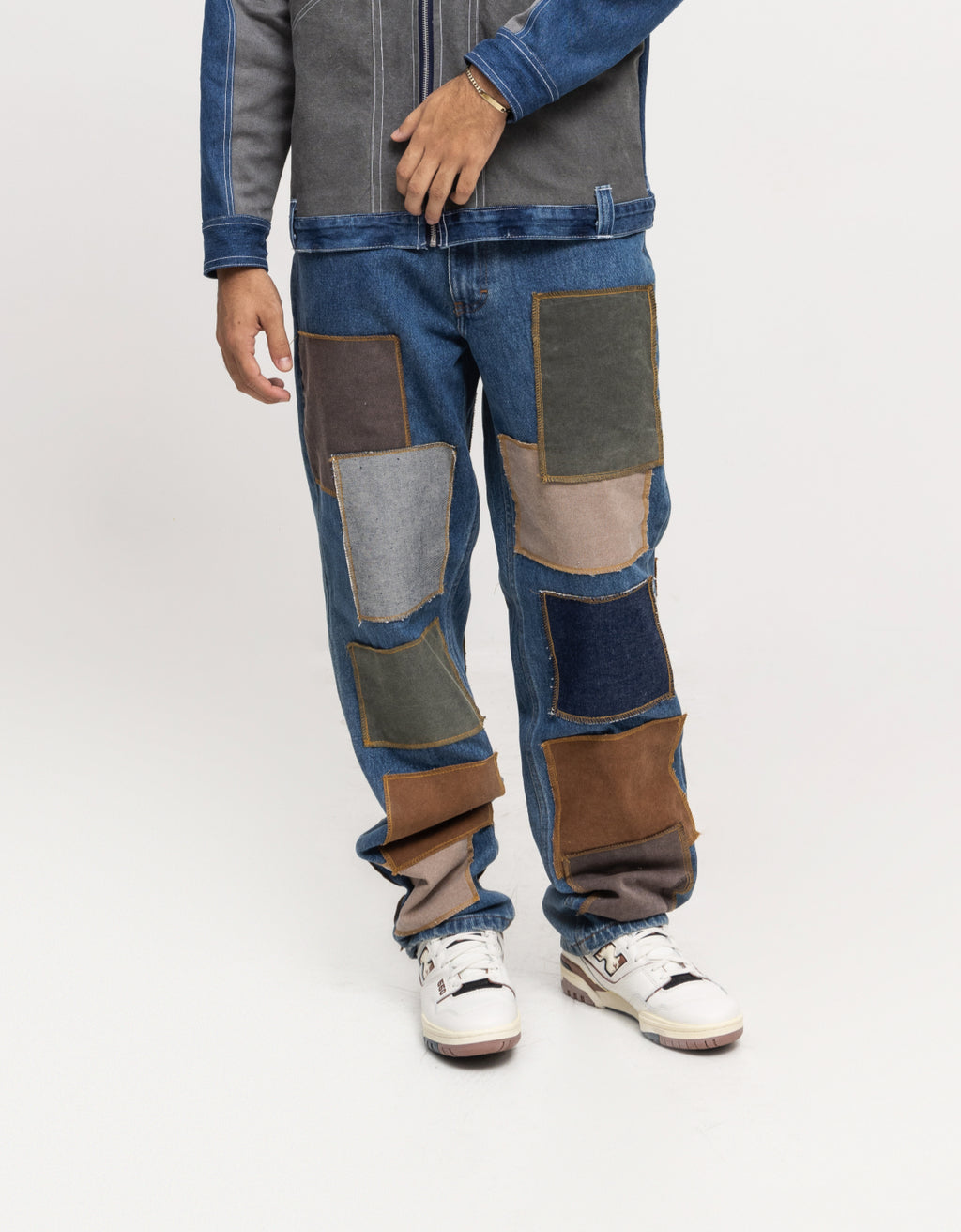 The Green Forest Patchwork Jeans- Made To Order