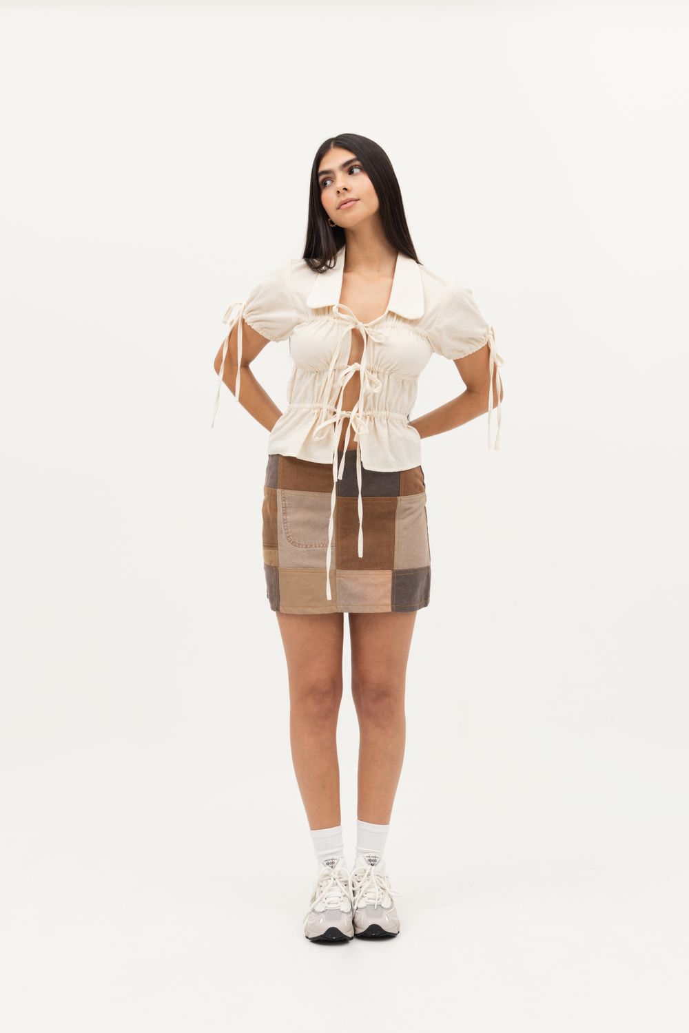 The Honey Patchwork Mini Skirt
