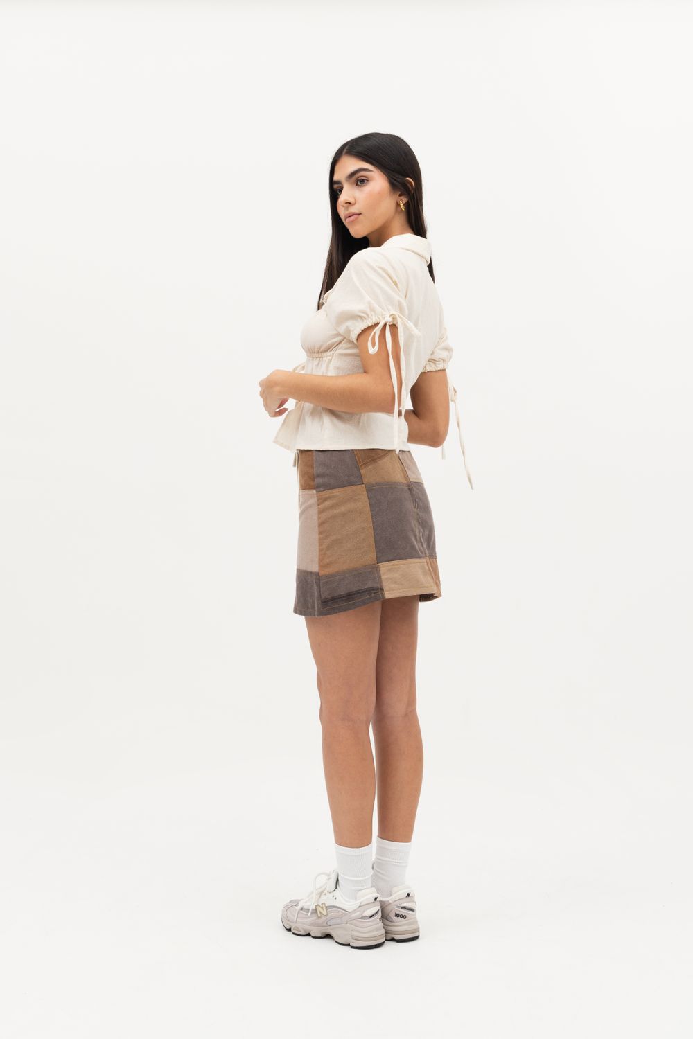 The Honey Patchwork Mini Skirt