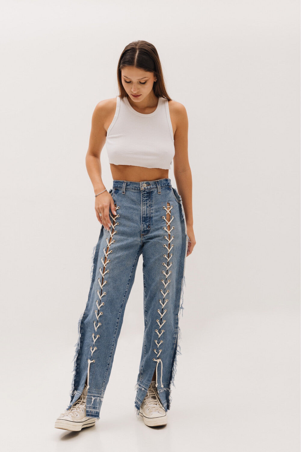 The Lace Up Jeans (custom made)