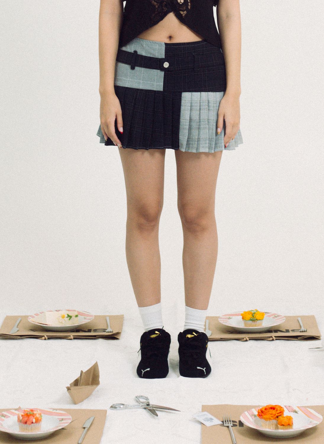 The Plaid Pleated Mini Skirt