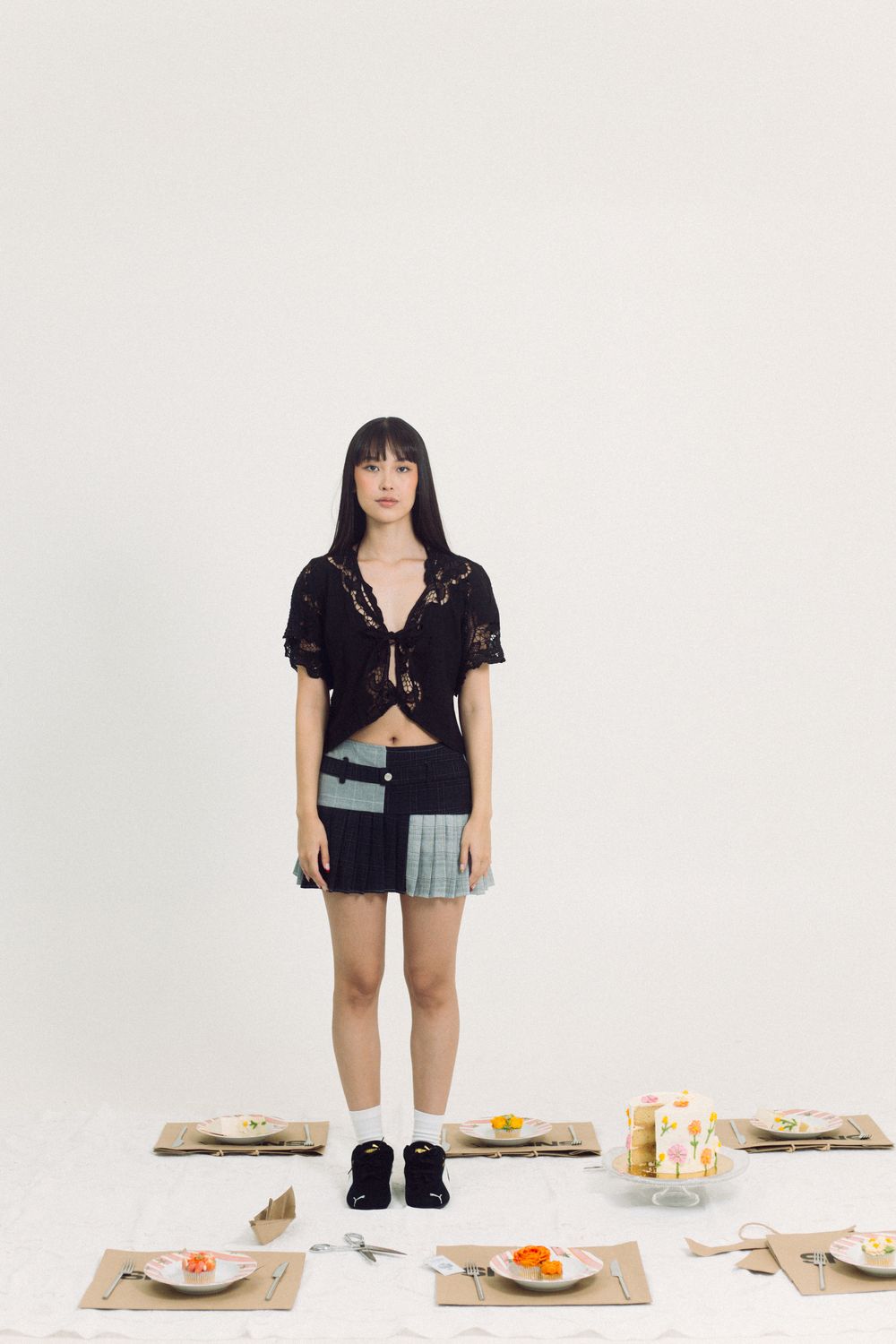 The Plaid Pleated Mini Skirt